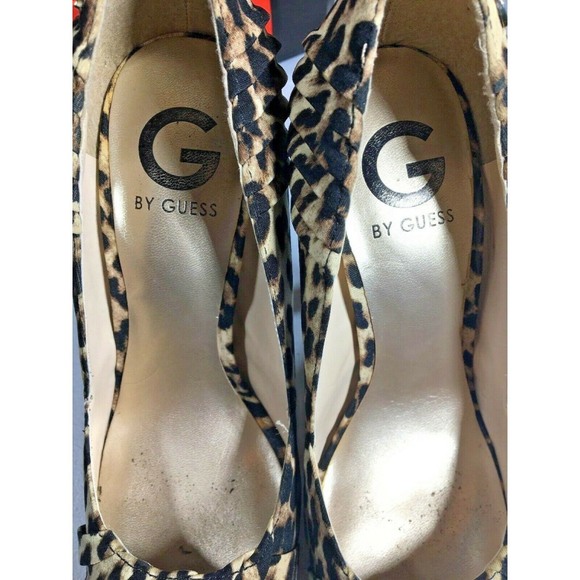 G By Guess Thriller Animal Print Platform Pump Heels Women's Size 7.5 - Picture 7 of 8